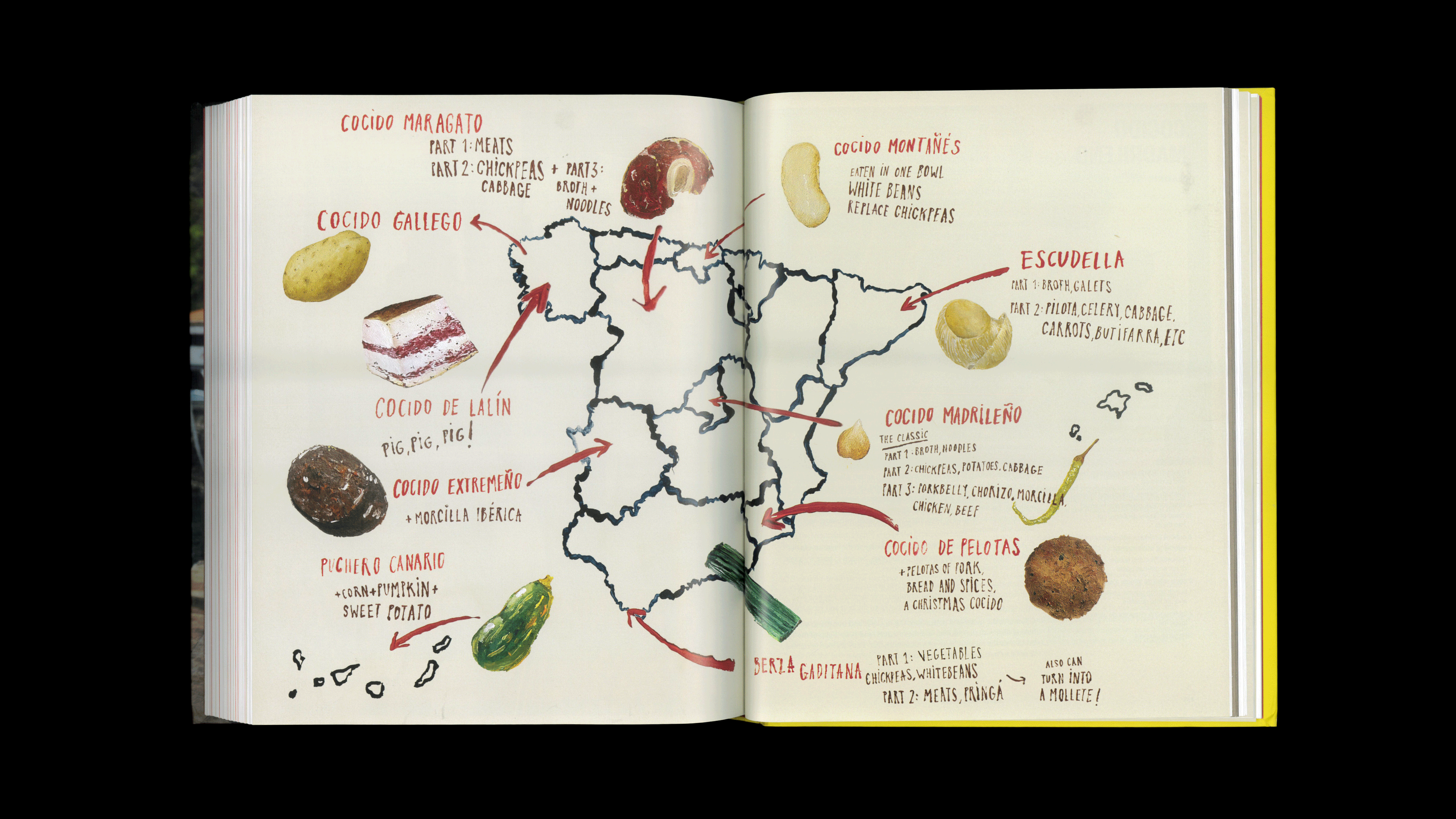 Spain My Way Cookbook Design Mucho Illustrations